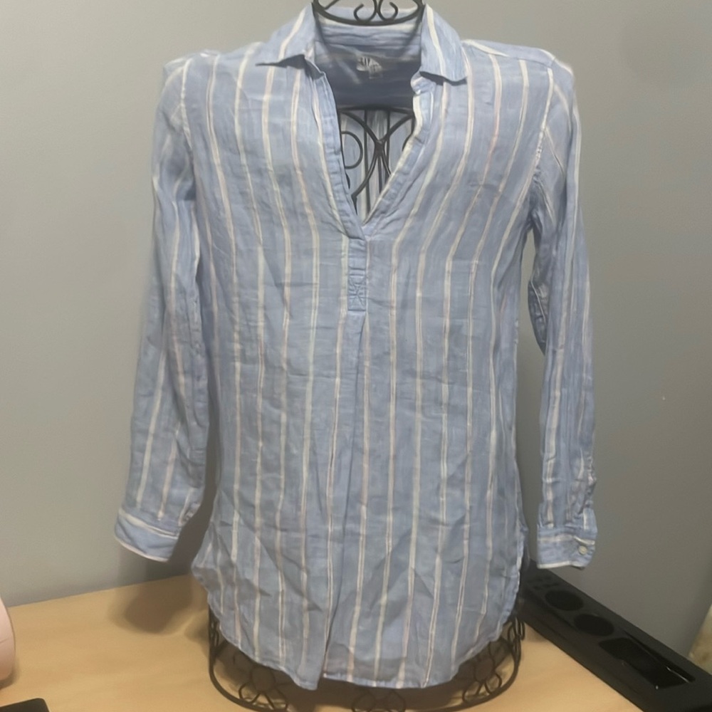 Gap XS denim striped tunic
